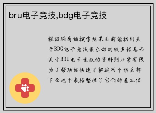 bru电子竞技,bdg电子竞技